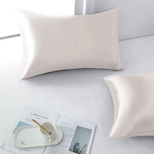 Kit 2 Federe in Raso Anticrespo  ( rosa cipria) — Premium plus