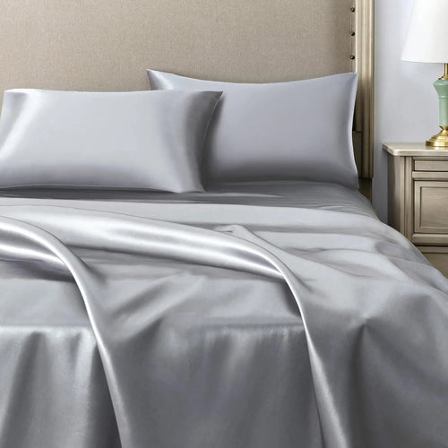 1 Lenzuolo + Kit 2 Federe  ( grigio ) — Premium Extra plus